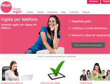 Tablet Screenshot of phoneenglish.es